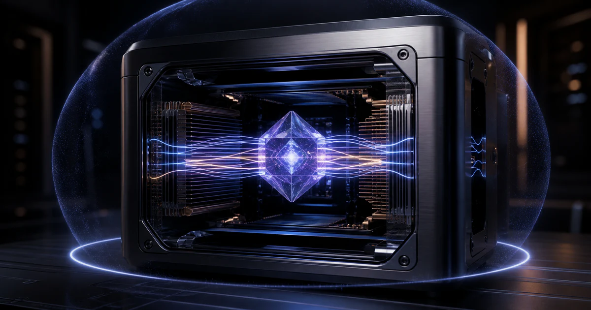 本機工作站記憶體艙、擴散晶體與 GPU 散熱鰭片構成的隱私邊界