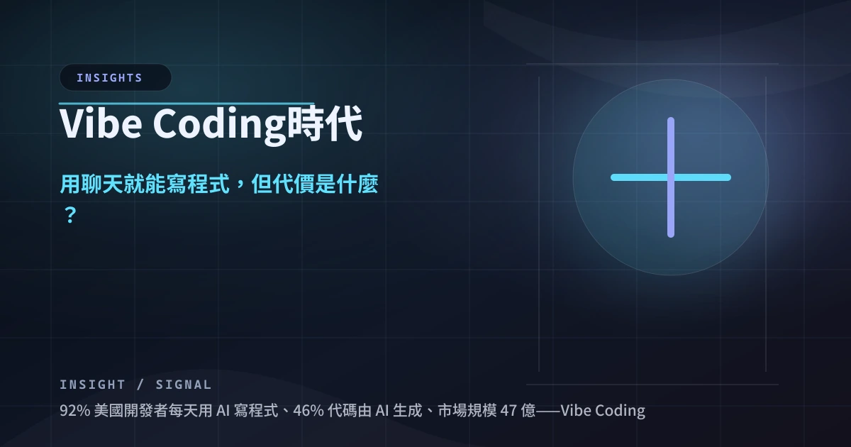 Vibe Coding 時代：用聊天就能寫程式，但代價是什麼？