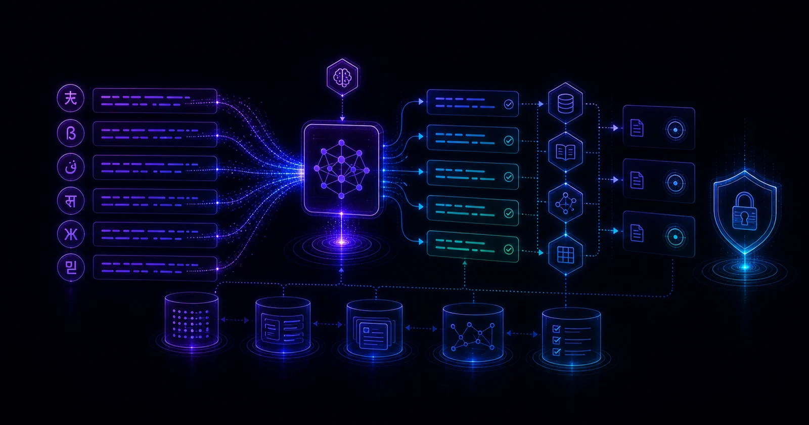 AI 翻譯工具選擇流程：依照排版、風險、校對與資料敏感度選 DeepL、ChatGPT、Claude、Gemini 或 Azure